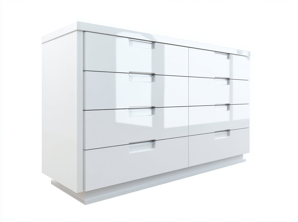 Kommode mit Schubladen Holzwerkstoff 150x42x82 cm - Weiß - Modernes Design für Schlafzimmer