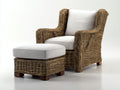 Polyrattan Gartensessel 95x88x96 cm - Naturbraun-Beige - modernes Gartendesign