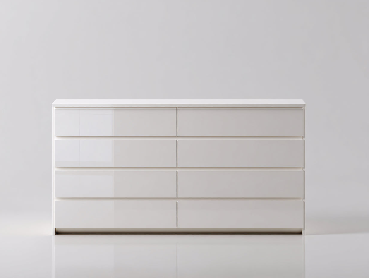 Kommode mit Schubladen Holzwerkstoff 160x45x85 cm - Weiß - Modernes Design für Schlafzimmer