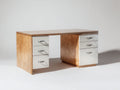 Schreibtisch Holzwerkstoff 150x65x76 cm - Weiß-Holzfarben - Modernes Design für Büro