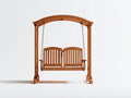 Gartenschaukeln Holz 180x120x210 cm - Naturholz-Schwarz - klassisches Gartendesign