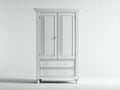 Kleiderschrank Holzwerkstoff 110x55x190 cm - Weiß - Landhausstil