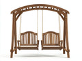 Gartenschaukeln Massivholz 220x120x190 cm - Braun - Doppelter Schaukelstuhl